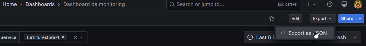 Dashboard Export